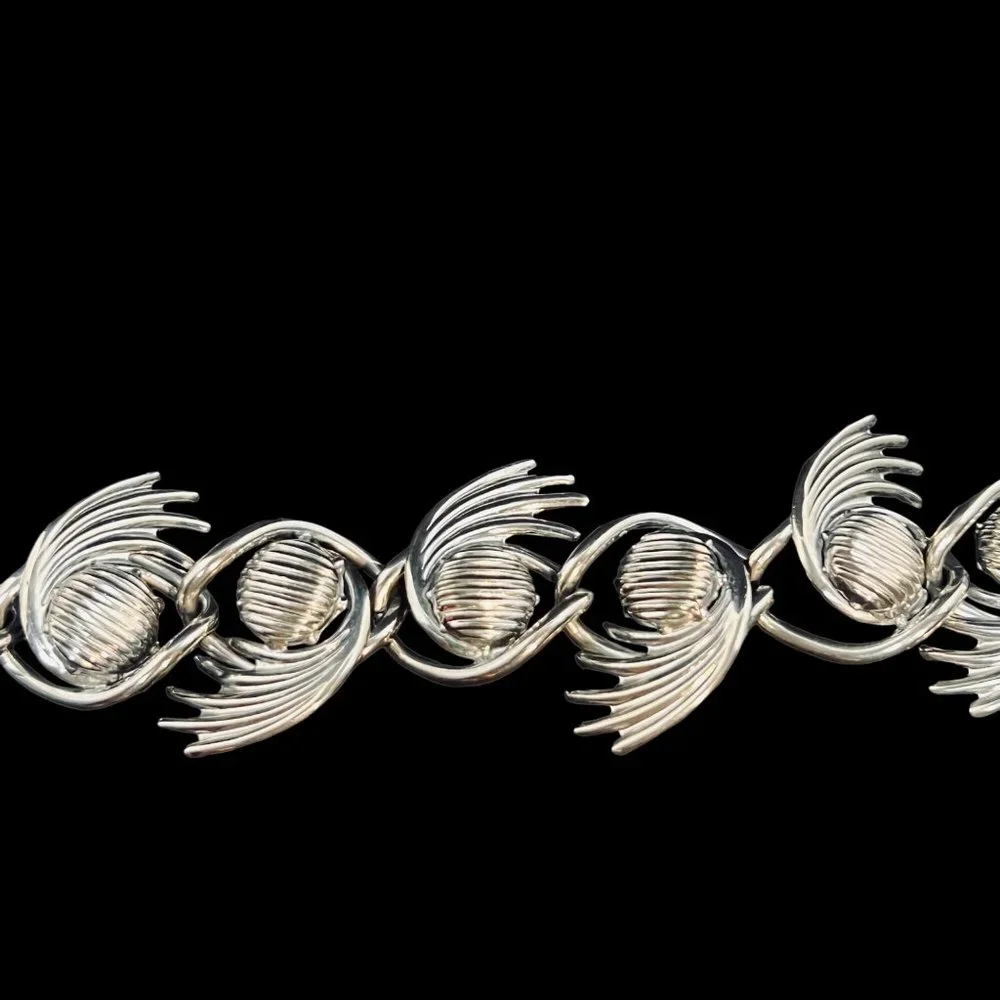 Vintage Ballou Silver Tone Comet Link Bracelet (4998) - Picture 4 of 8